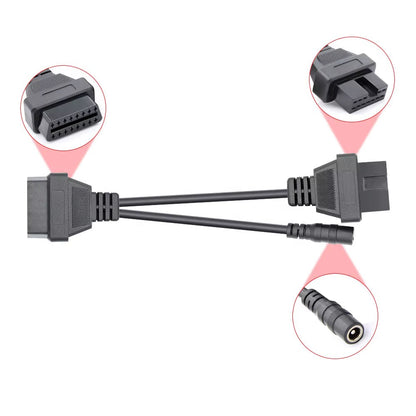 OBD2 adapterkabel til Mitsubishi 12 pin