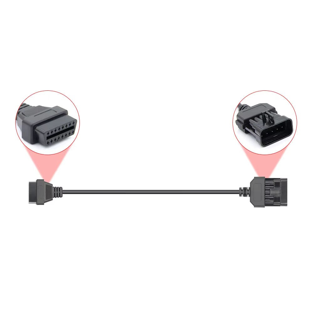 OBD2 adapterkabel til Opel 10 pin