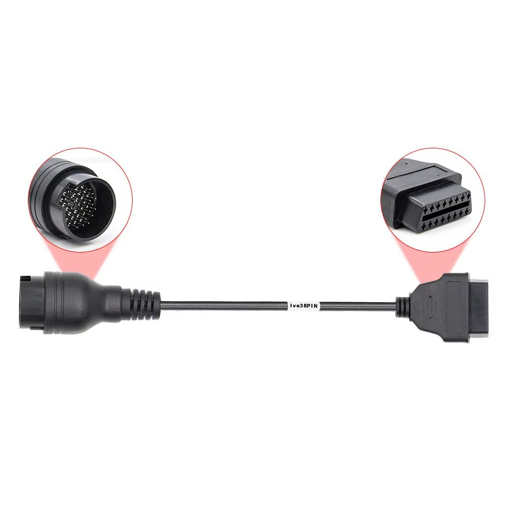 OBD2 adapterkabel til Iveco lastebil 38 pin